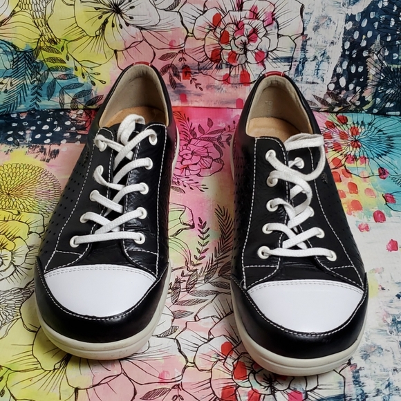 SNEAKERS WOMAN'S 10 FINN COMFORT BLACK & WHITE - Picture 2 of 8